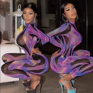 The Illusion Mesh Jumpsuit - Fashion Nova